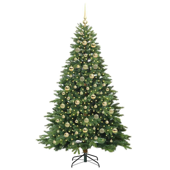 Albero di Natale artificiale con 300 LED Verde 210 cm PE e PVC 3397566