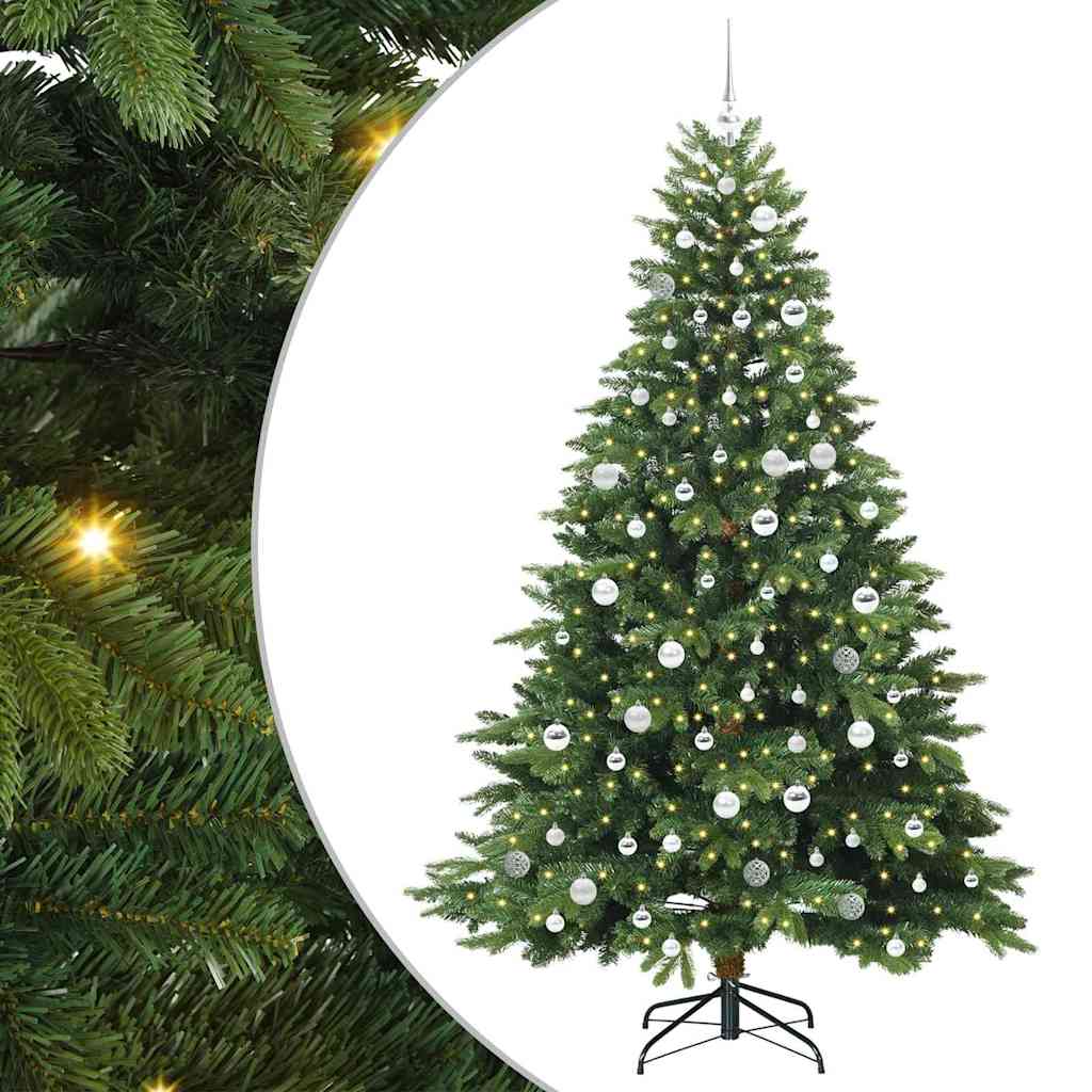 Albero di Natale artificiale con 300 LED Verde 210 cm PE e PVC 3397567