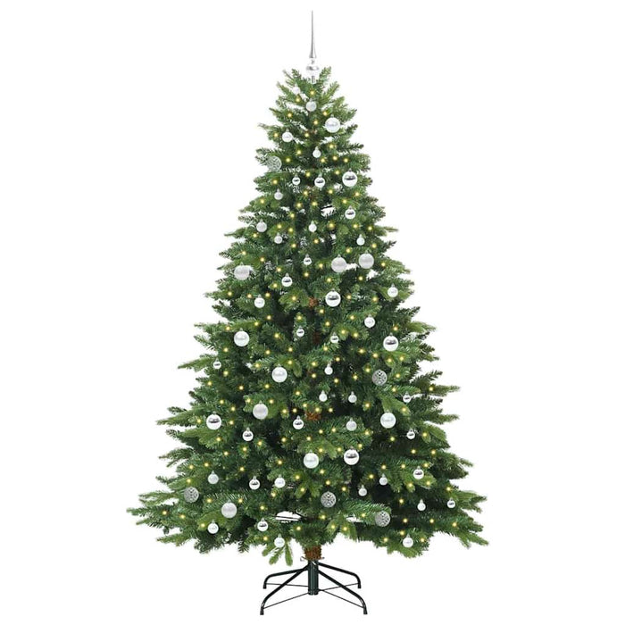 Albero di Natale artificiale con 300 LED Verde 210 cm PE e PVC 3397567