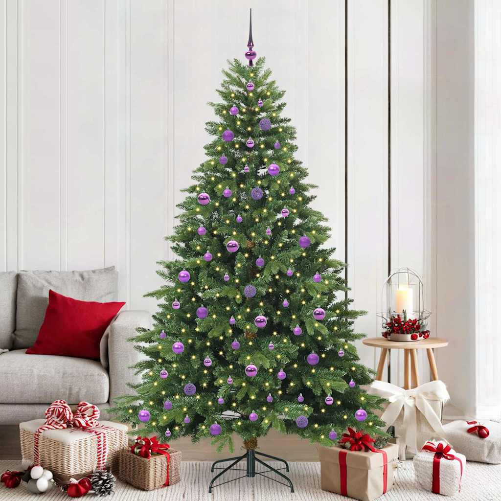 Albero di Natale artificiale con 300 LED Verde 210 cm PE e PVC 3397568