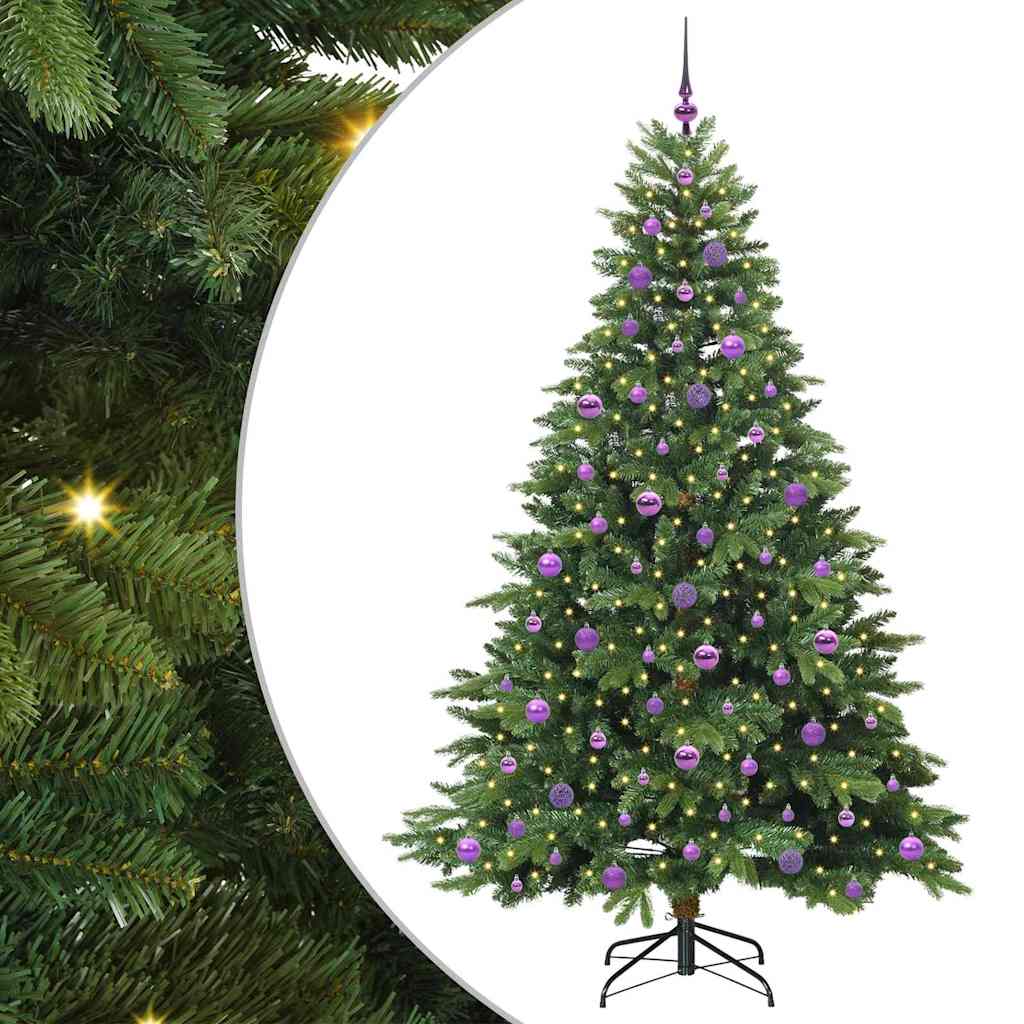 Albero di Natale artificiale con 300 LED Verde 210 cm PE e PVC 3397568
