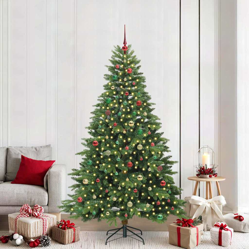 Albero di Natale artificiale con 300 LED Verde 210 cm PE e PVC 3397570