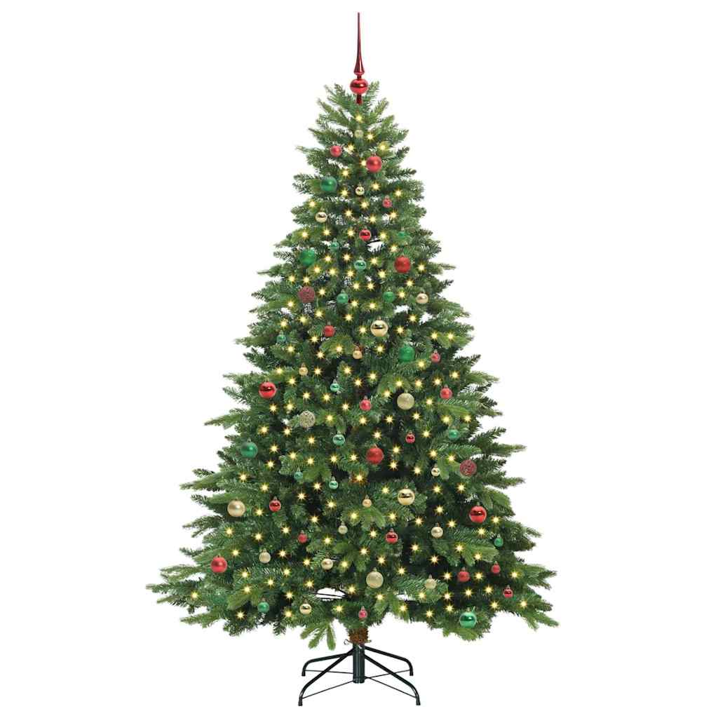 Albero di Natale artificiale con 300 LED Verde 210 cm PE e PVC 3397570