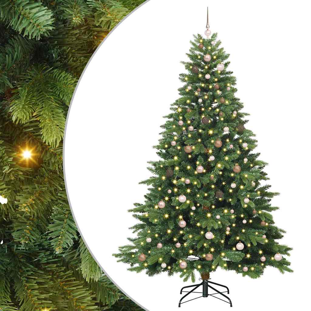 Albero di Natale artificiale con 300 LED Verde 240 cm PE e PVC 3397573