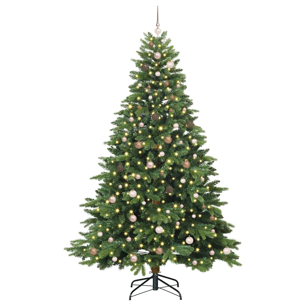 Albero di Natale artificiale con 300 LED Verde 240 cm PE e PVC 3397573