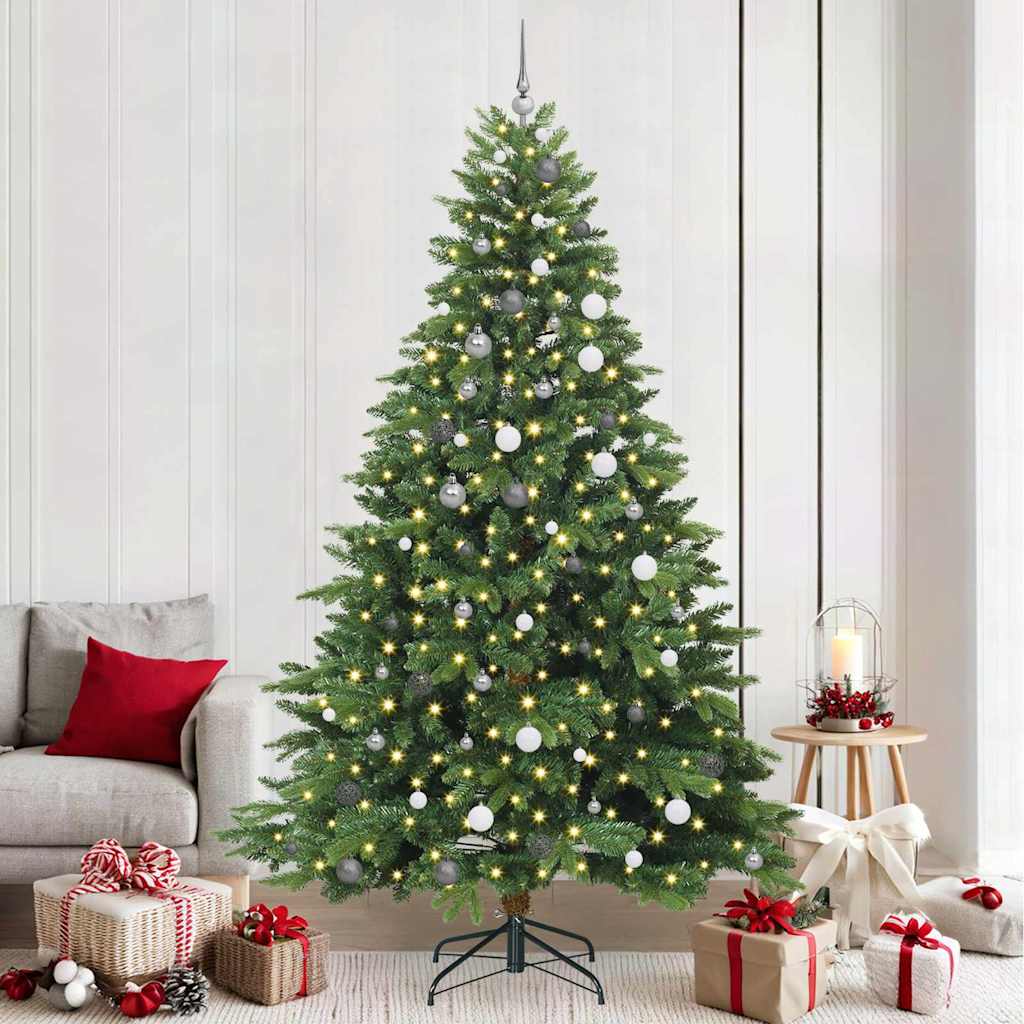 Albero di Natale artificiale con 300 LED Verde 240 cm PE e PVC 3397574