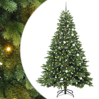Albero di Natale artificiale con 300 LED Verde 240 cm PE e PVC 3397574