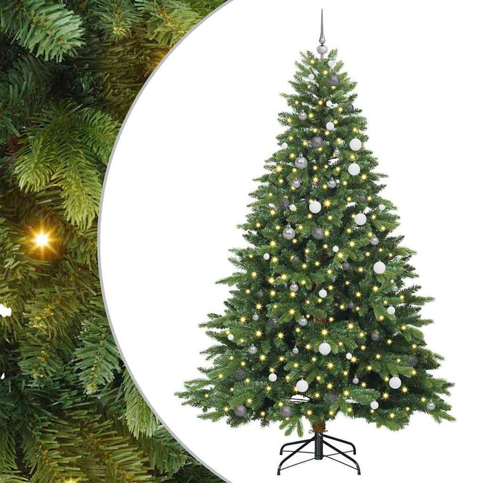 Albero di Natale artificiale con 300 LED Verde 240 cm PE e PVC 3397574