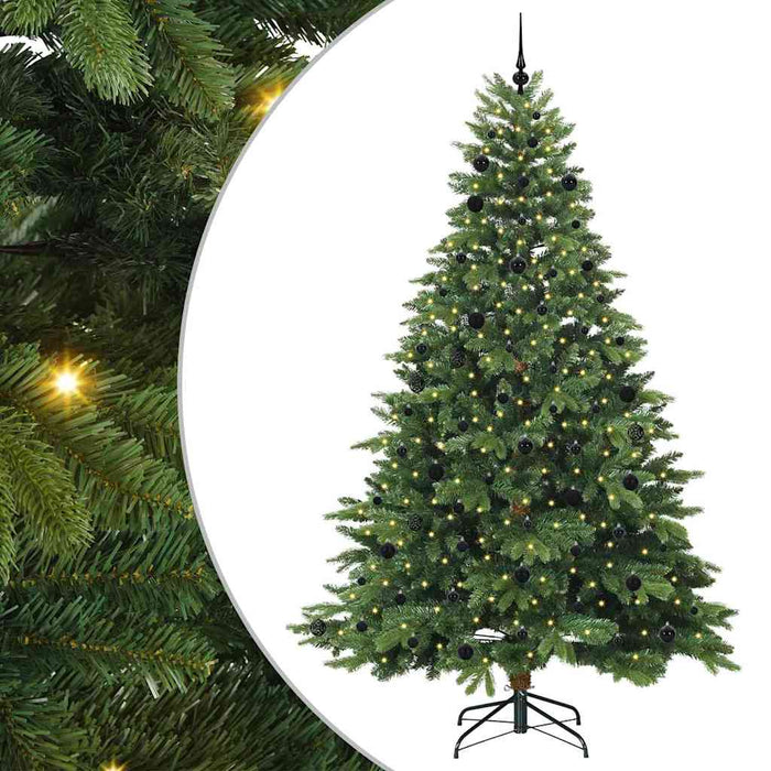 Albero di Natale artificiale con 300 LED Verde 240 cm PE e PVC 3397576