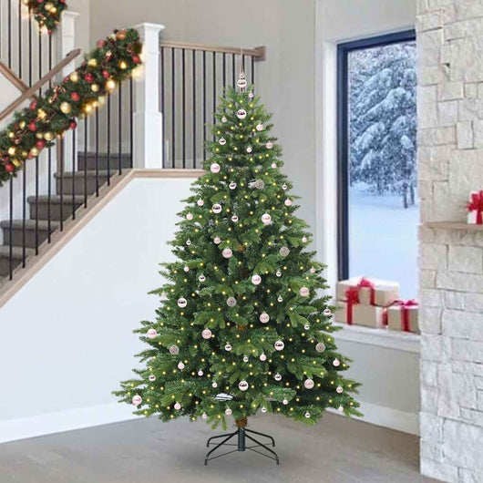 Albero di Natale artificiale con 300 LED Verde 240 cm PE e PVC 3397577