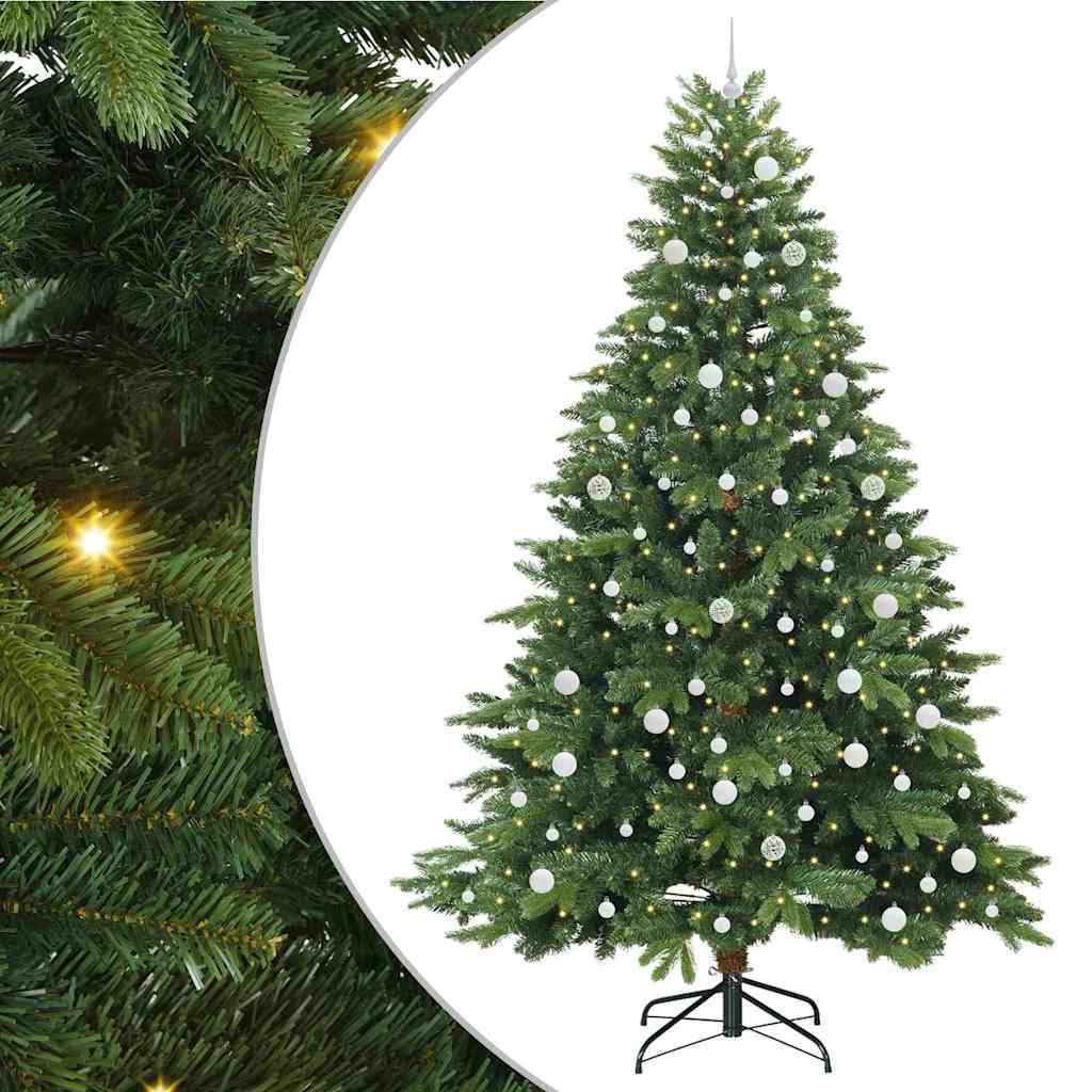 Albero di Natale artificiale con 300 LED Verde 240 cm PE e PVC 3397578