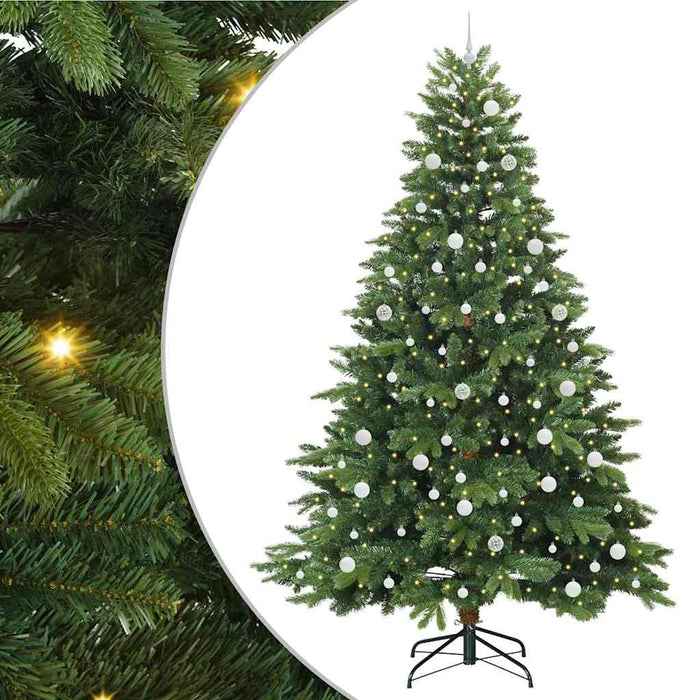 Albero di Natale artificiale con 300 LED Verde 240 cm PE e PVC 3397578