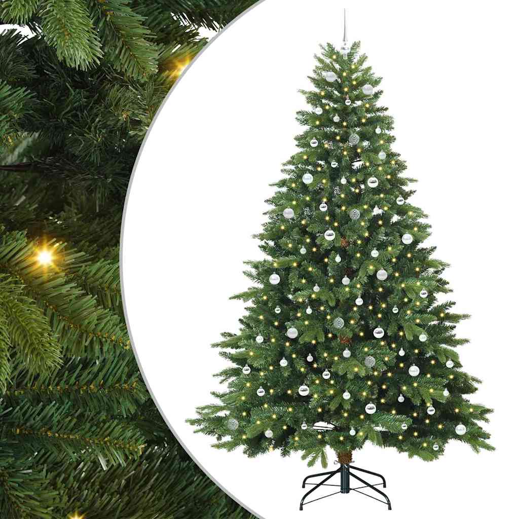 Albero di Natale artificiale con 300 LED Verde 240 cm PE e PVC 3397580