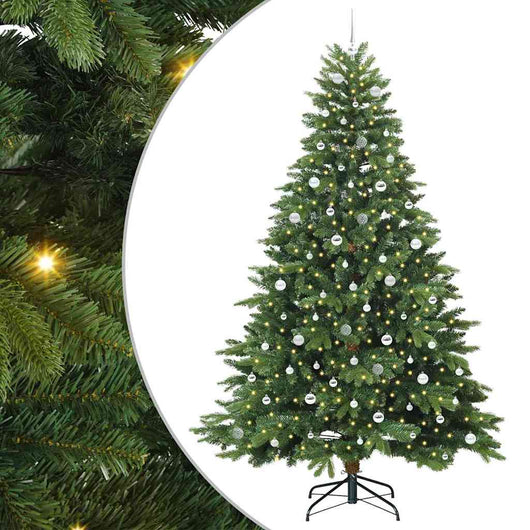 Albero di Natale artificiale con 300 LED Verde 240 cm PE e PVC 3397580