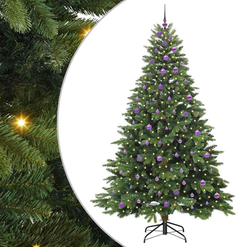 Albero di Natale artificiale con 300 LED Verde 240 cm PE e PVC 3397581