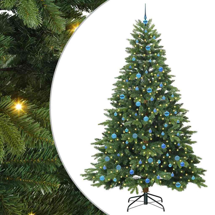 Albero di Natale artificiale con 300 LED Verde 240 cm PE e PVC 3397582