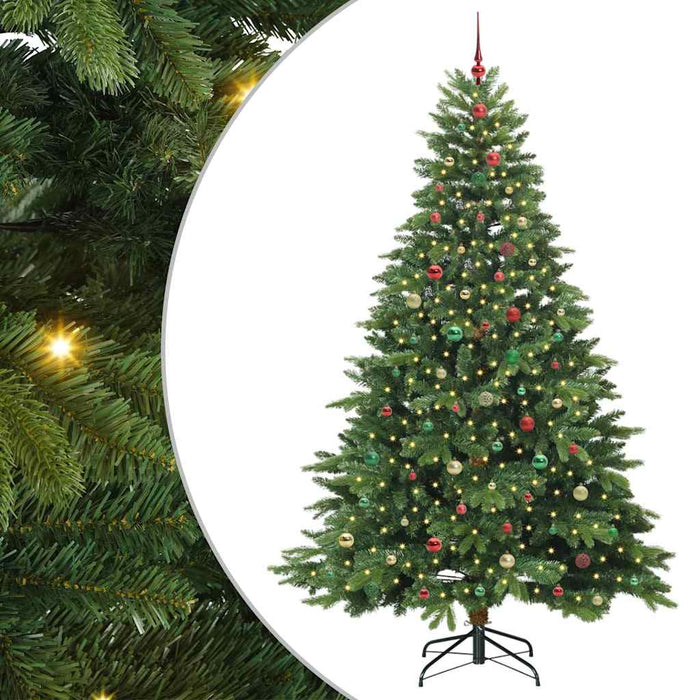 Albero di Natale artificiale con 300 LED Verde 240 cm PE e PVC 3397583