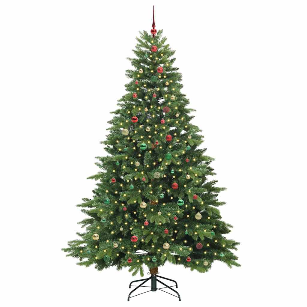 Albero di Natale artificiale con 300 LED Verde 240 cm PE e PVC 3397583