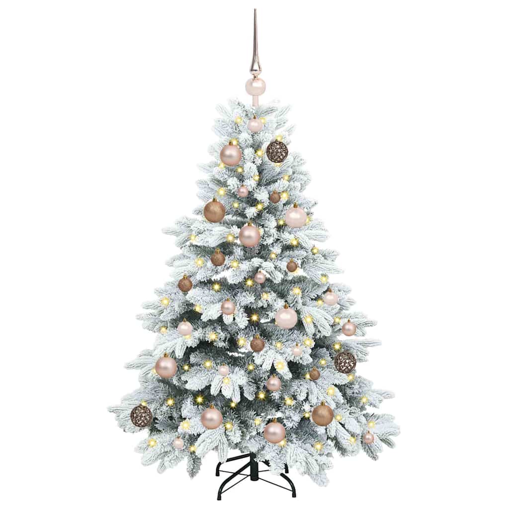 Albero di Natale artificiale con 150 LED Verde 120 cm PE e PVC 3397586
