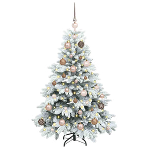 Albero di Natale artificiale con 150 LED Verde 120 cm PE e PVC 3397586