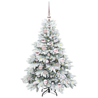 Albero di Natale artificiale con 150 LED Verde 120 cm PE e PVC 3397590