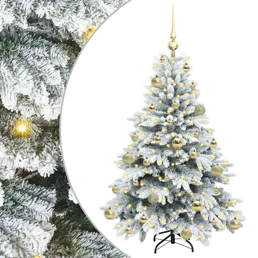 Albero di Natale artificiale con 150 LED Verde 120 cm PE e PVC 3397592