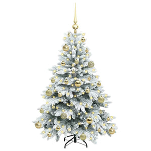 Albero di Natale artificiale con 150 LED Verde 120 cm PE e PVC 3397592