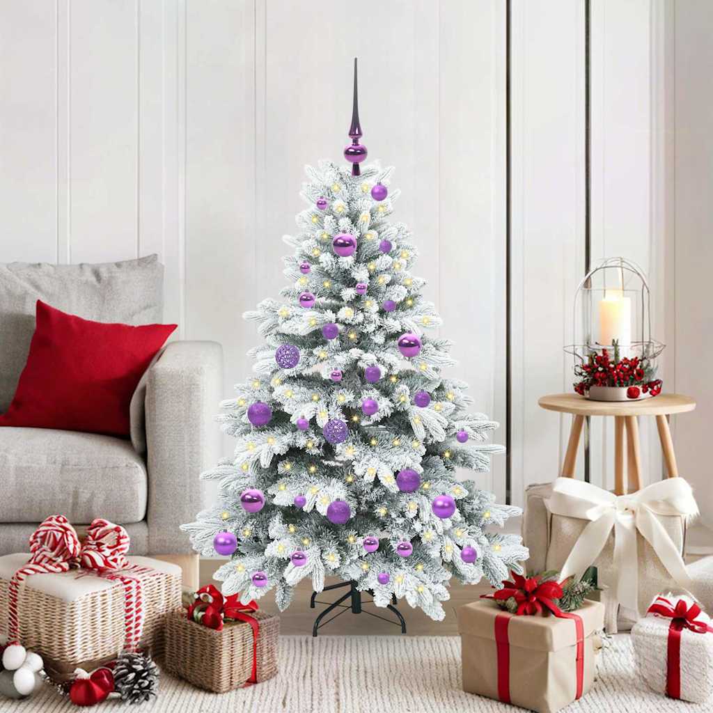 Albero di Natale artificiale con 150 LED Verde 120 cm PE e PVC 3397594
