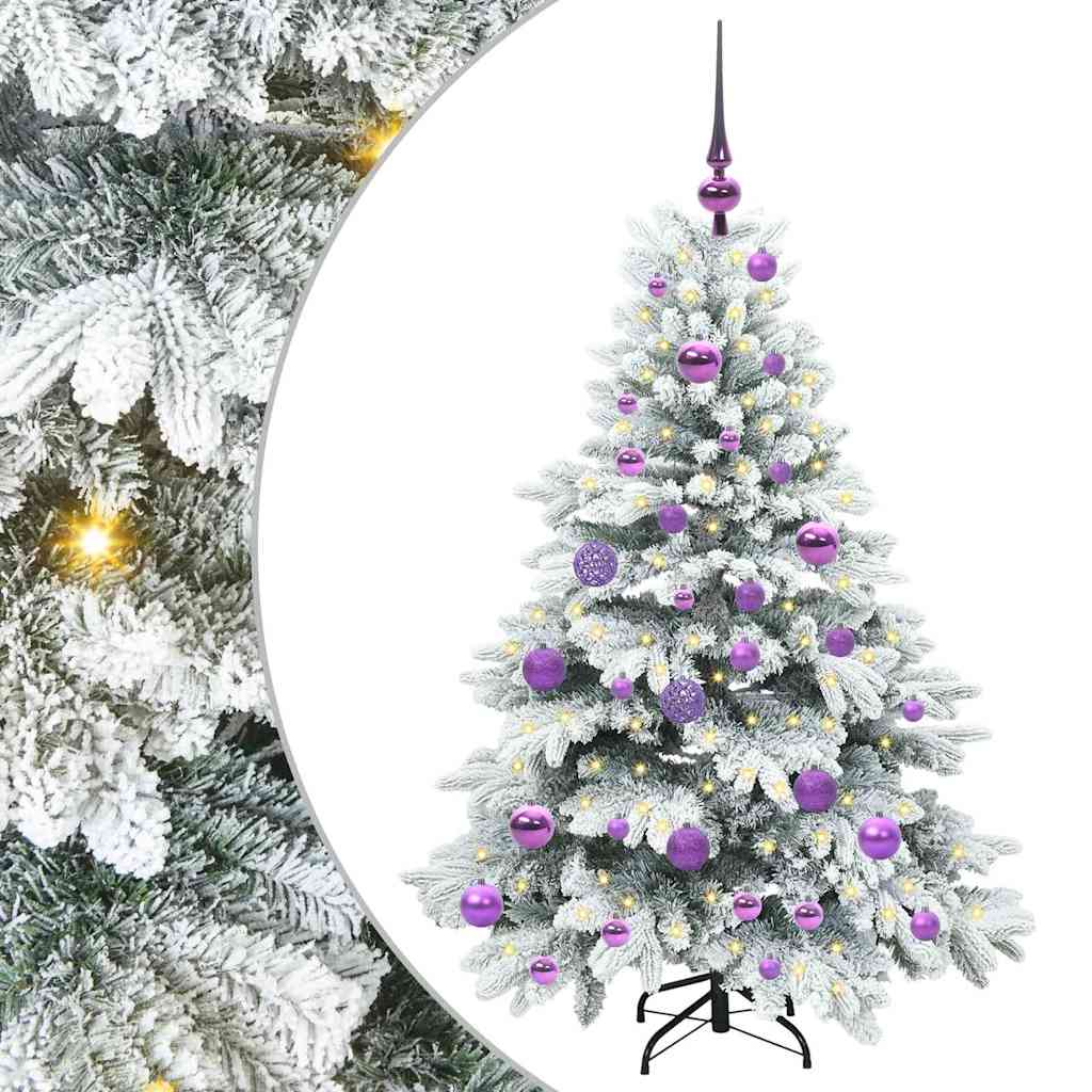 Albero di Natale artificiale con 150 LED Verde 120 cm PE e PVC 3397594