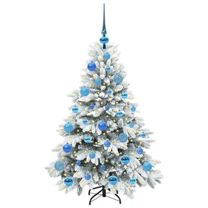 Albero di Natale artificiale con 150 LED Verde 120 cm PE e PVC 3397595