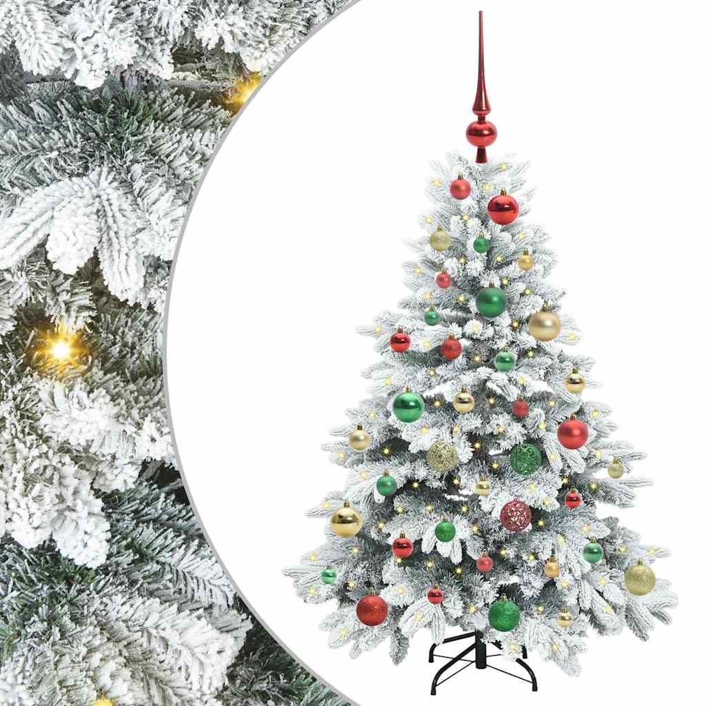 Albero di Natale artificiale con 150 LED Verde 120 cm PE e PVC 3397596