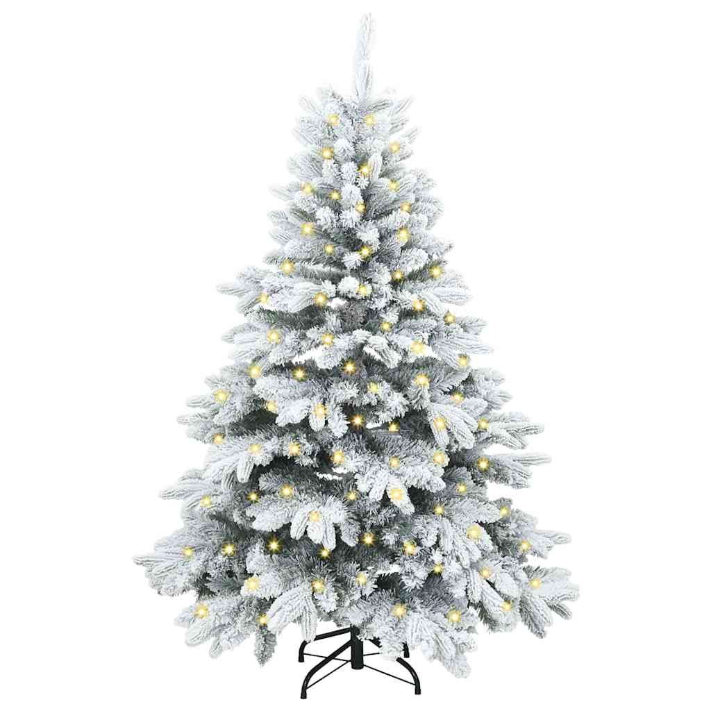 Albero di Natale Artificiale-Albero Natalizio con 150 LED Bianco 150 cm PE e PVC 569566