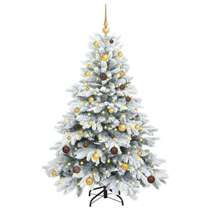 Albero di Natale artificiale con 150 LED Bianco 150 cm PE e PVC 3397598