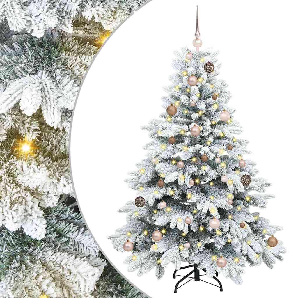 Albero di Natale artificiale con 150 LED Verde 150 cm PE e PVC 3397599