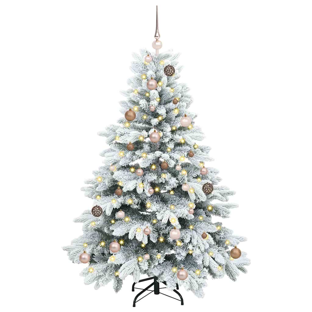 Albero di Natale artificiale con 150 LED Verde 150 cm PE e PVC 3397599