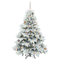 Albero di Natale artificiale con 150 LED Verde 150 cm PE e PVC 3397599