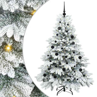 Albero di Natale Artificiale-Albero Natalizio con 150 LED Bianco 150 cm PE e PVC 737758