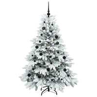 Albero di Natale Artificiale-Albero Natalizio con 150 LED Bianco 150 cm PE e PVC 737758
