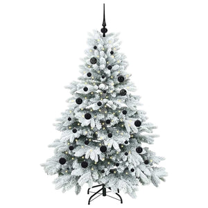 Albero di Natale Artificiale-Albero Natalizio con 150 LED Bianco 150 cm PE e PVC 737758