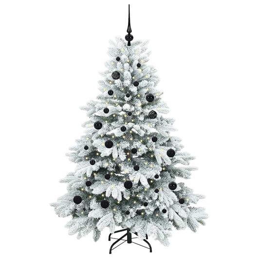 Albero di Natale Artificiale-Albero Natalizio con 150 LED Bianco 150 cm PE e PVC 737758