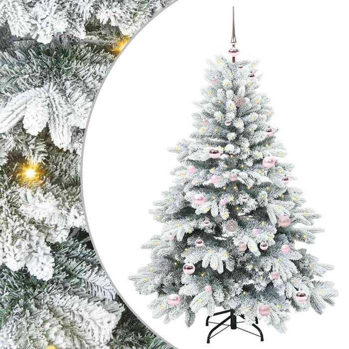 Albero di Natale artificiale con 150 LED Verde 150 cm PE e PVC 3397603