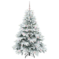 Albero di Natale Artificiale-Albero Natalizio con 150 LED Bianco 150 cm PE e PVC 327248