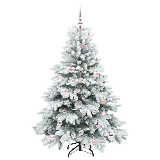 Albero di Natale Artificiale-Albero Natalizio con 150 LED Bianco 150 cm PE e PVC 327248
