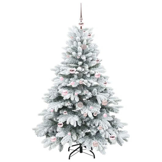 Albero di Natale Artificiale-Albero Natalizio con 150 LED Bianco 150 cm PE e PVC 327248