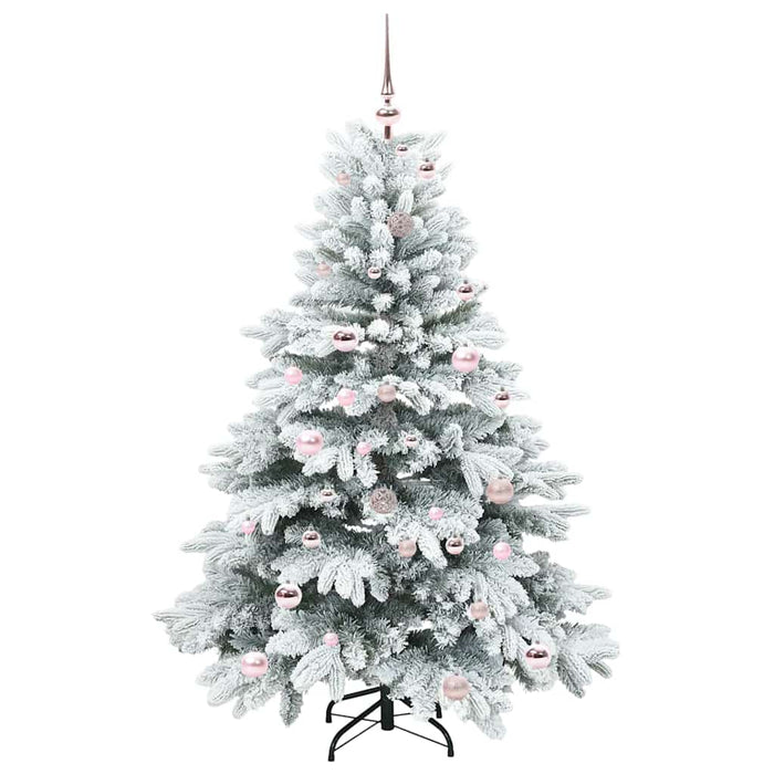 Albero di Natale Artificiale-Albero Natalizio con 150 LED Bianco 150 cm PE e PVC 327248