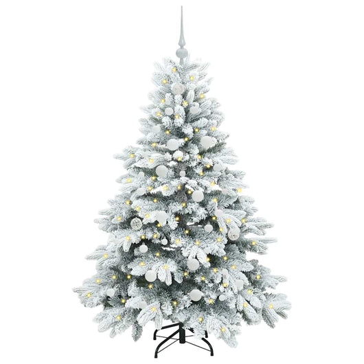 Albero di Natale Artificiale-Albero Natalizio con 150 LED Bianco 150 cm PE e PVC 401543