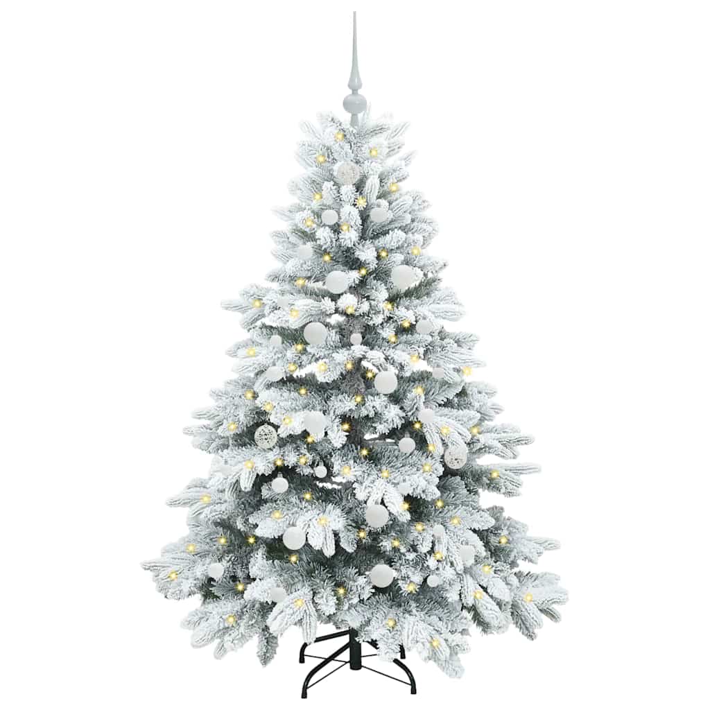Albero di Natale artificiale con 150 LED Verde 150 cm PE e PVC 3397604