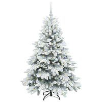 Albero di Natale artificiale con 150 LED Verde 150 cm PE e PVC 3397604