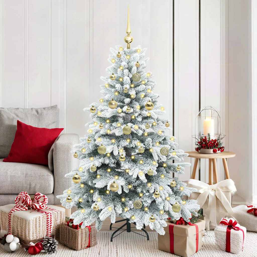 Albero di Natale artificiale con 150 LED Verde 150 cm PE e PVC 3397605