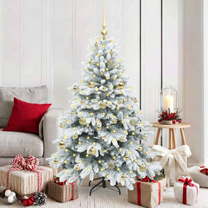 Albero di Natale artificiale con 150 LED Verde 150 cm PE e PVC 3397605